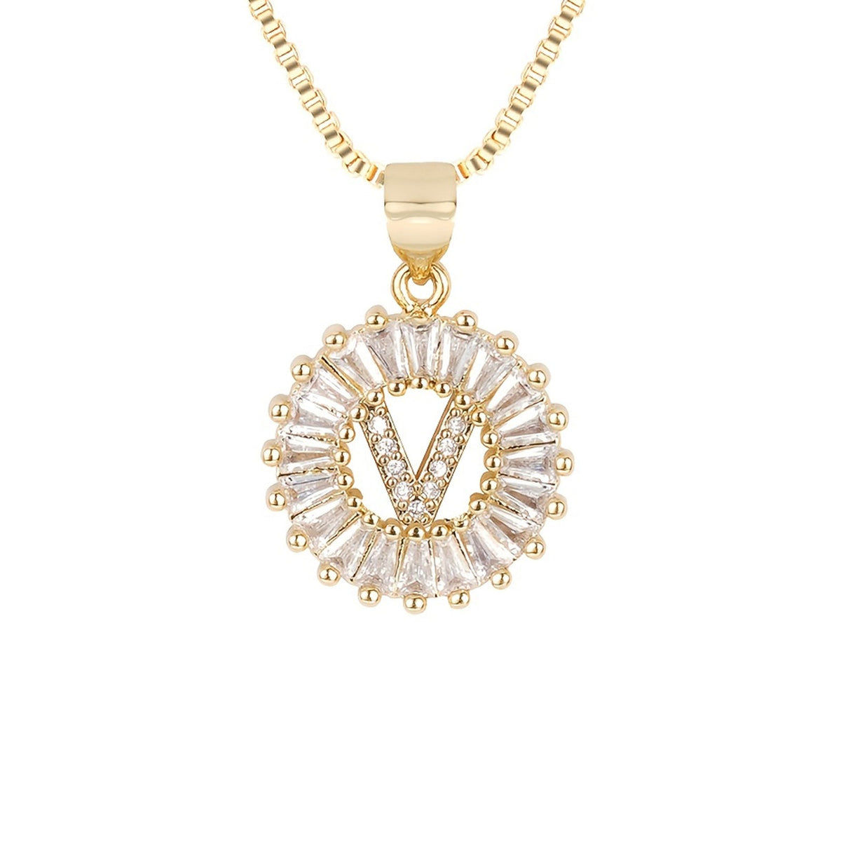 Circle Initial Necklace