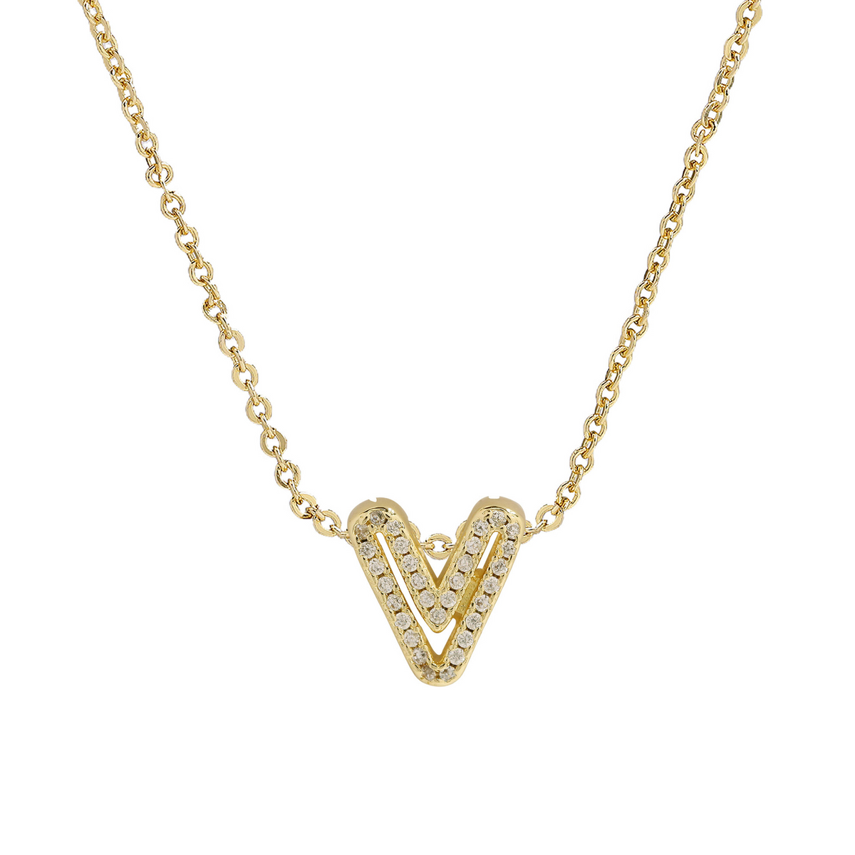 Dazzling Diamond Initial Necklace