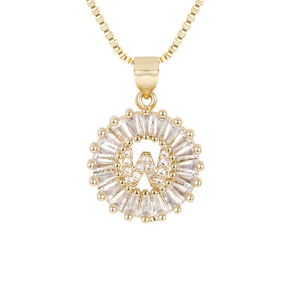 Circle Initial Necklace