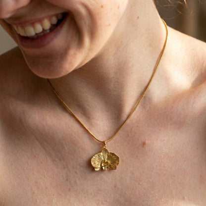 Floral Orchid Necklace