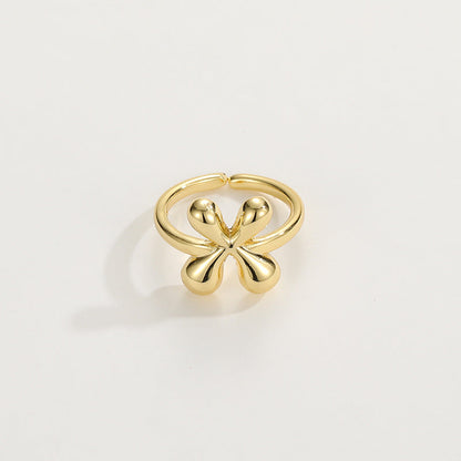 Cute Bubble Letter Initial Ring