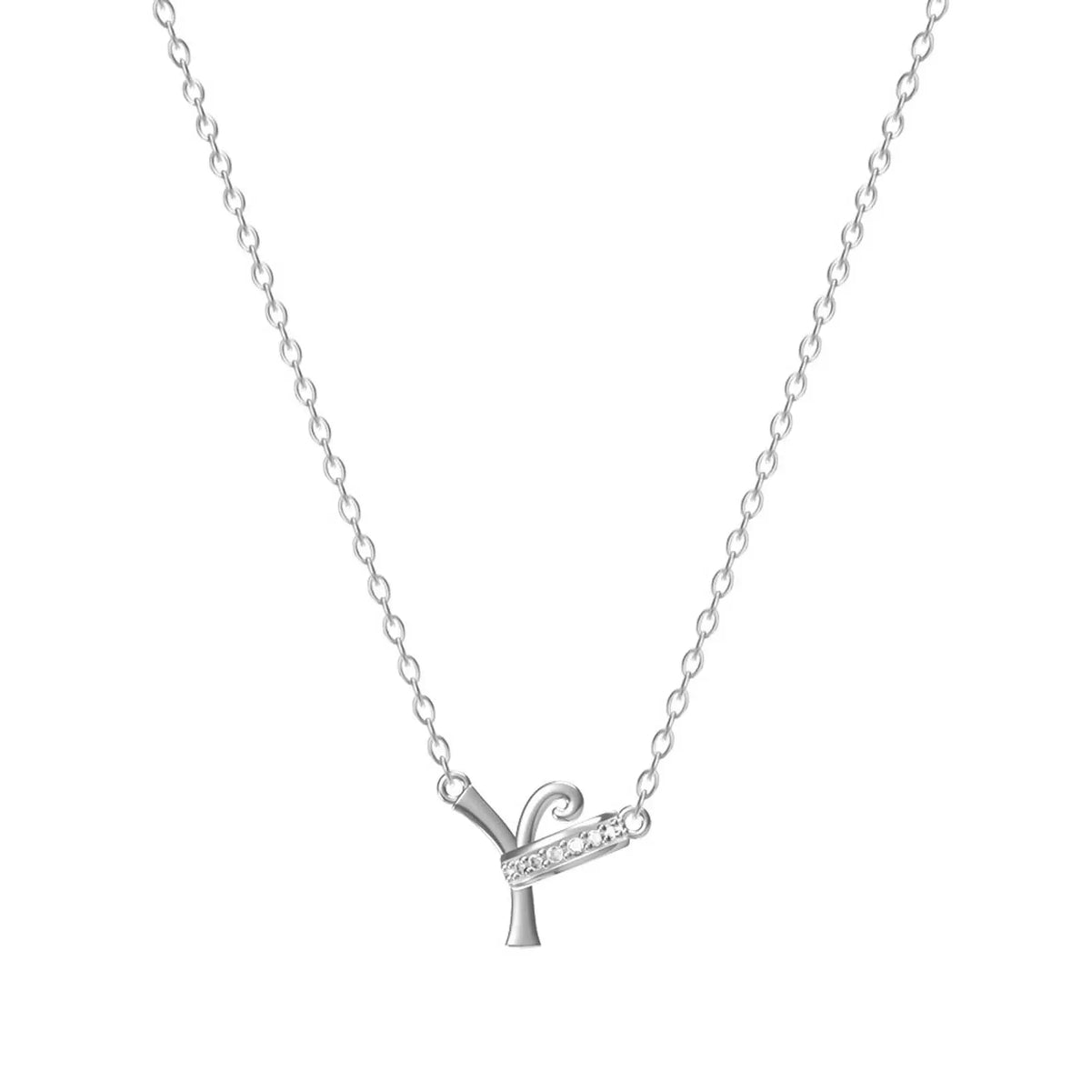 Dainty Forever Connected Initial Halo Necklace