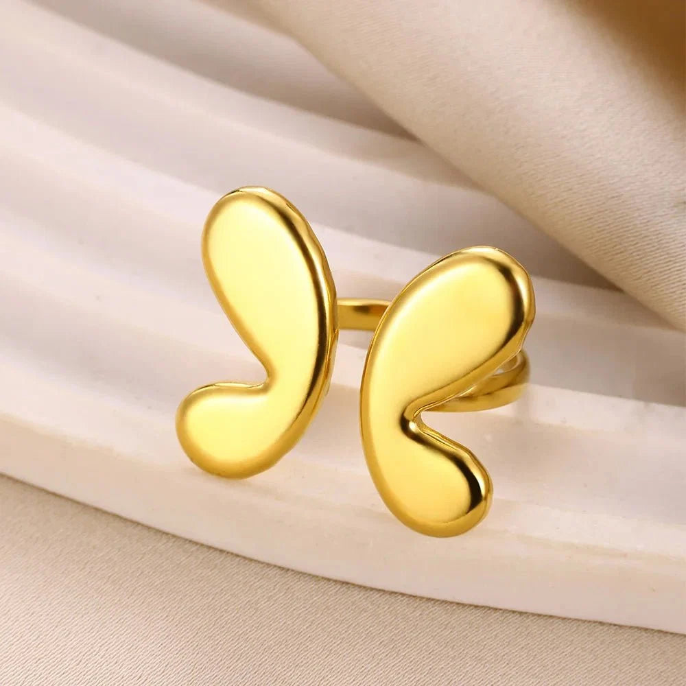 Adjustable Bubble Butterfly Wings Ring