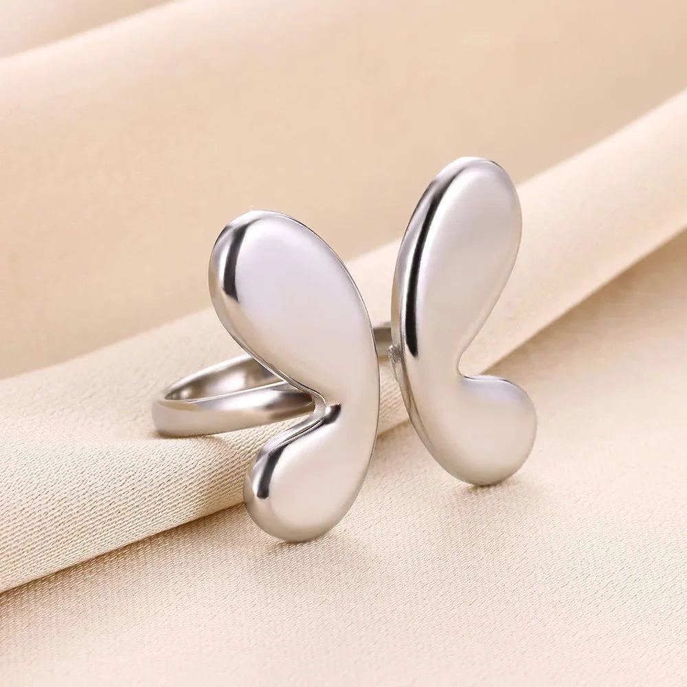 Adjustable Bubble Butterfly Wings Ring