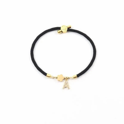 Adjustable Shape Letter Initial Bracelets