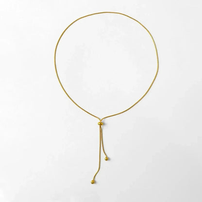 Adjustable Snake Chain Lariat Necklace