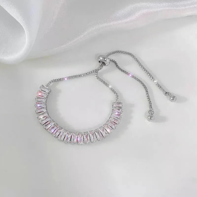 Baguette Crystal Adjustable Tennis Bracelets
