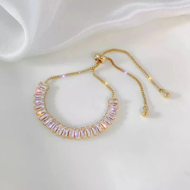 Baguette Crystal Adjustable Tennis Bracelets