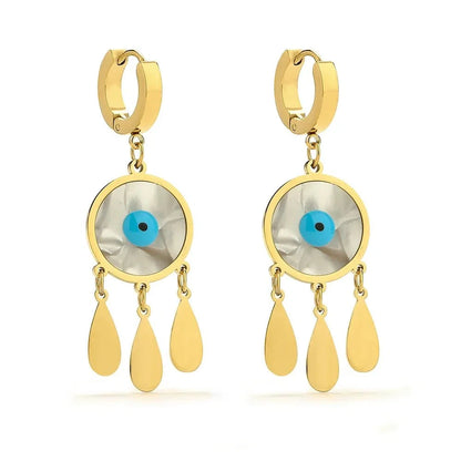 Boho Evil Eye Dangle Earrings