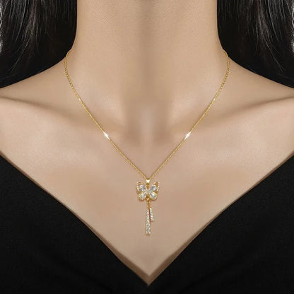 Charming Butterfly Diamond Dazzle Necklace