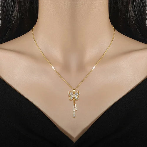 Charming Butterfly Diamond Dazzle Necklace