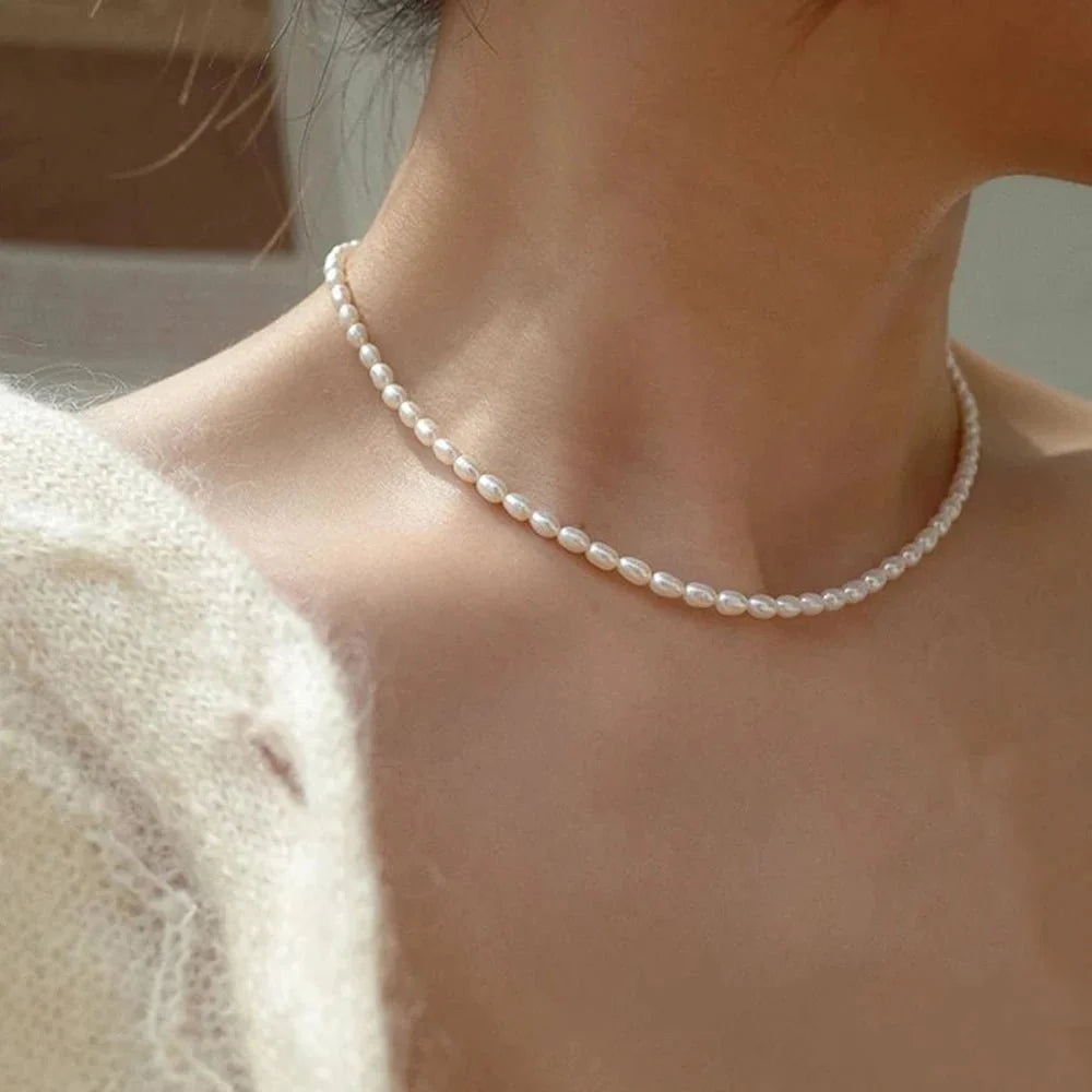 Classic Feminine 3mm Pearl Necklace