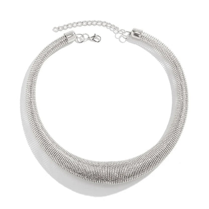 Classy Chunky Textured Choker Necklace
