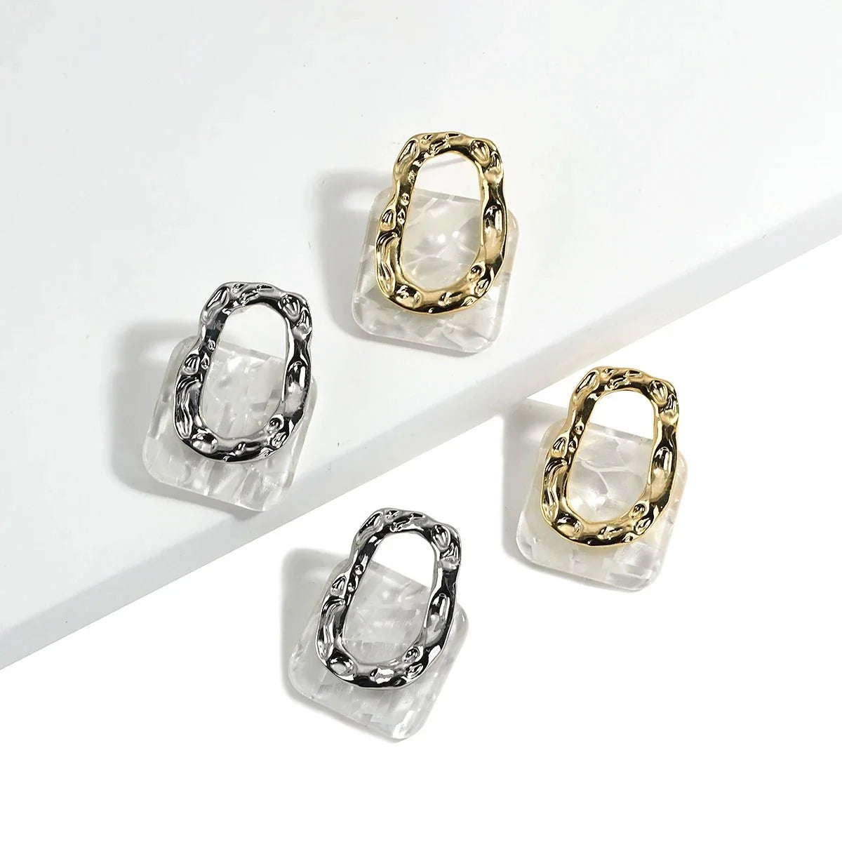 Classy Geometric Square Earrings