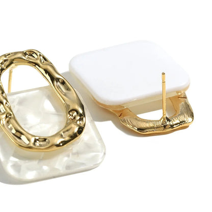 Classy Geometric Square Earrings