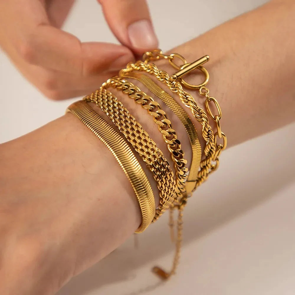 Classy Gold Mix & Match Bracelets