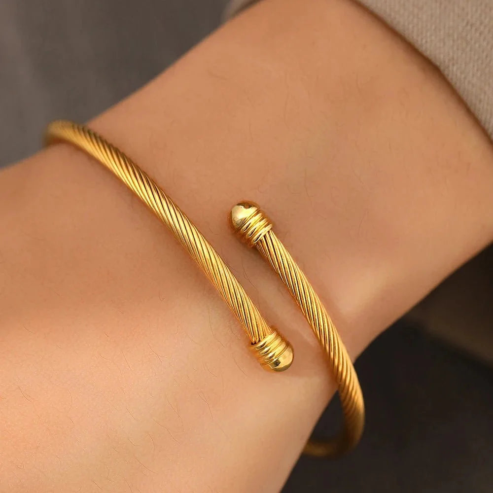 Classy Twisted Bangle Bracelet