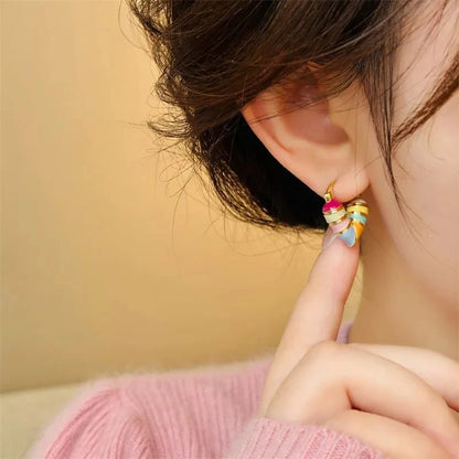 Colorful Pastel Heart Earrings
