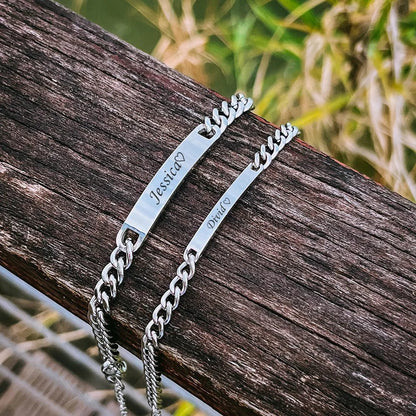 Customized Cuban Link Name Band Bracelets