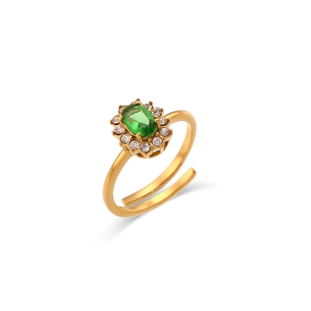 Dainty Adjustable Oval Diamond Rings