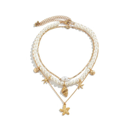 Dainty Beach Adventure Necklace Stack