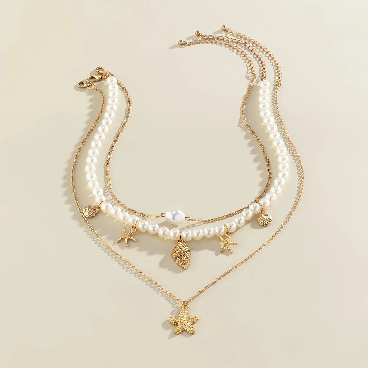 Dainty Beach Adventure Necklace Stack