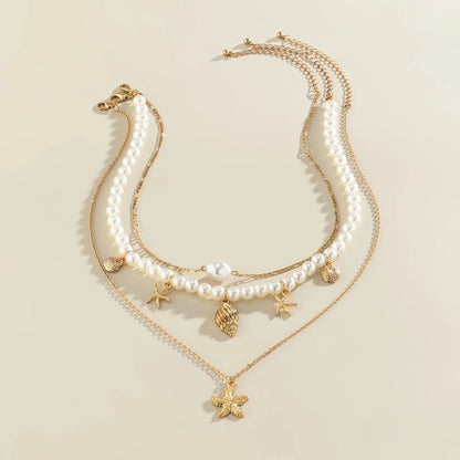 Dainty Beach Adventure Necklace Stack