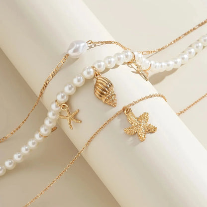 Dainty Beach Adventure Necklace Stack