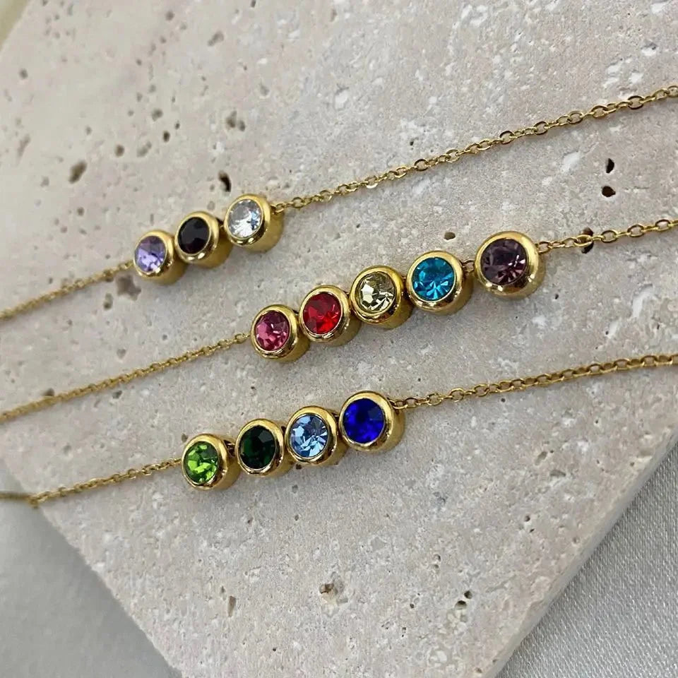 Dainty Birthstone Chain Bracelet