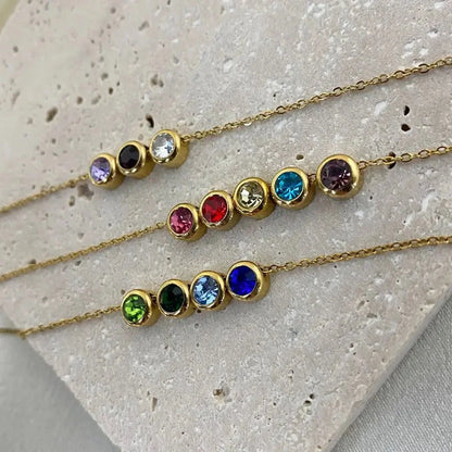 Dainty Birthstone Chain Bracelet