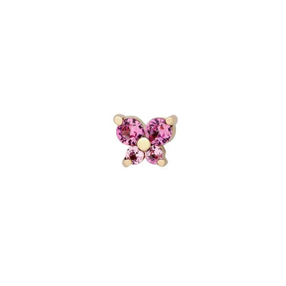 Dainty Butterfly Birthstone Stud Earring