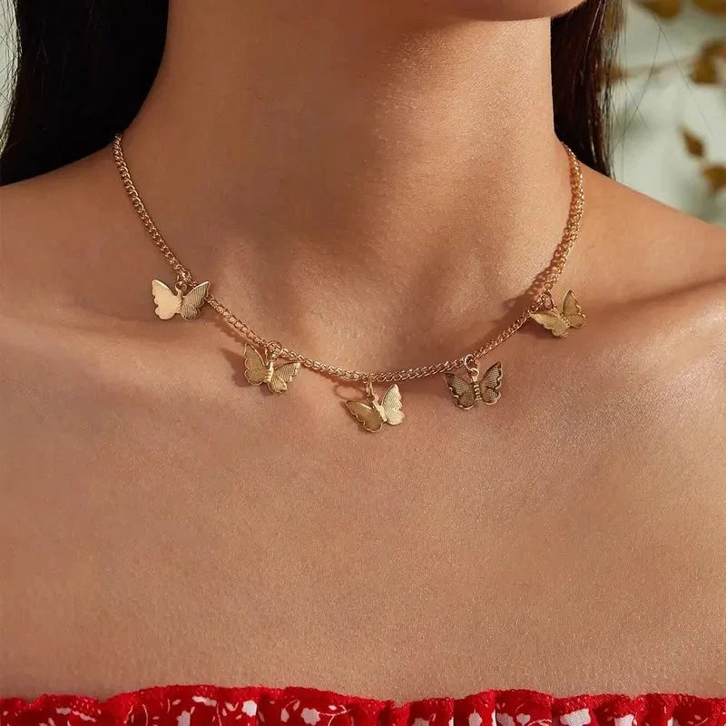 Dainty Butterfly Choker Necklace