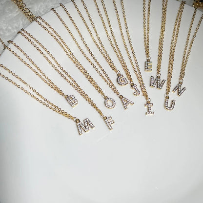 Dainty Chain Diamond Initial Bracelet