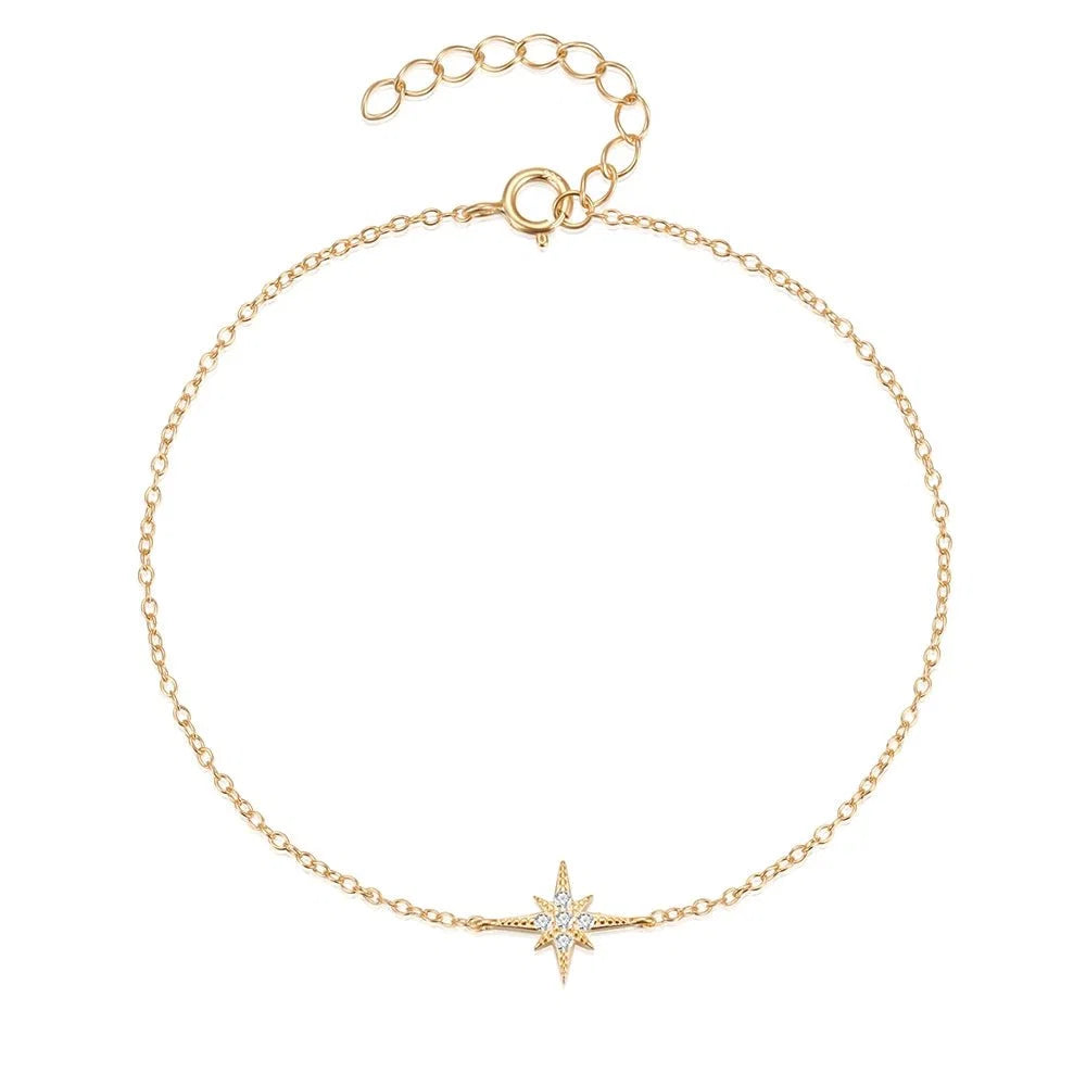 Dainty Chain North Star Bracelet