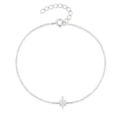 Dainty Chain North Star Bracelet
