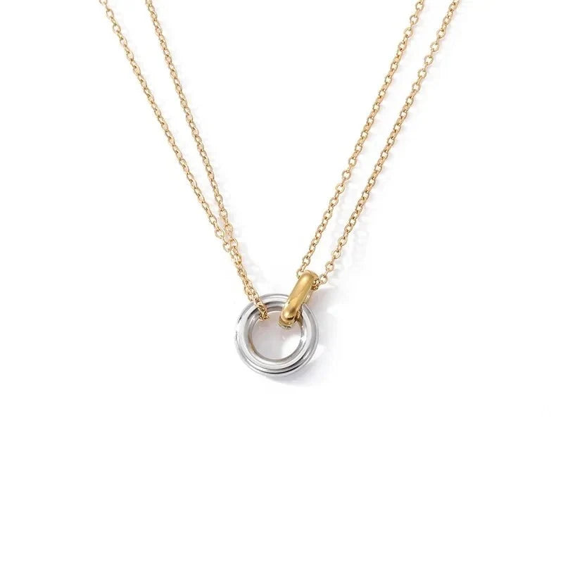 Dainty Circular Layered Love Necklace
