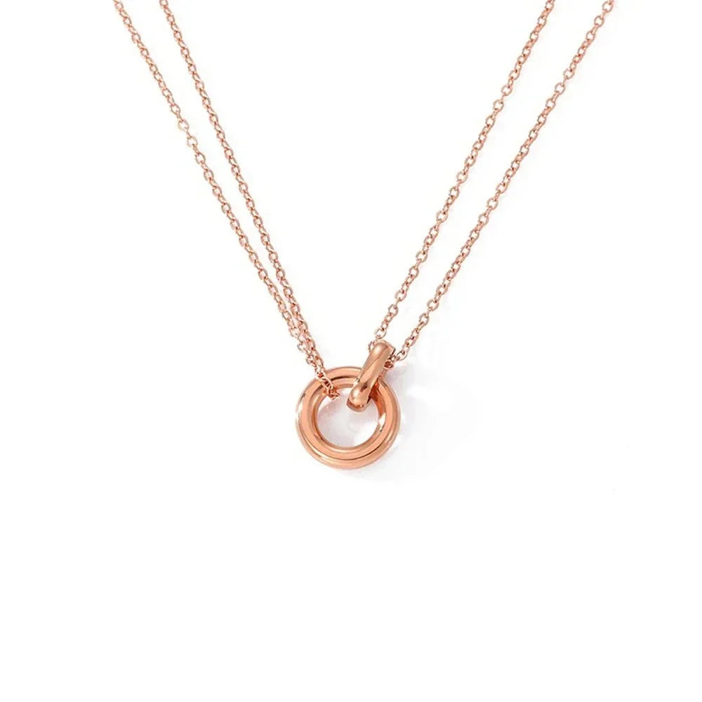 Dainty Circular Layered Love Necklace