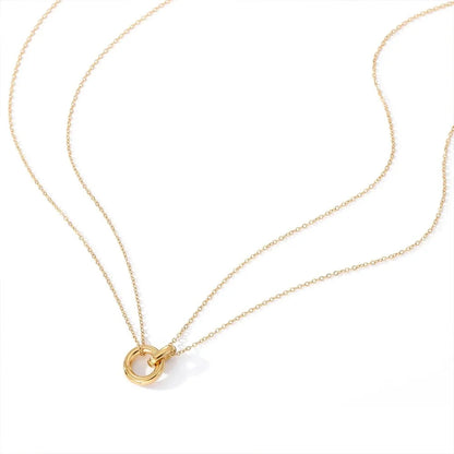 Dainty Circular Layered Love Necklace