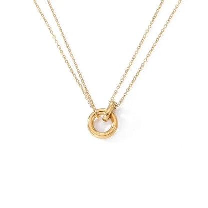 Dainty Circular Layered Love Necklace