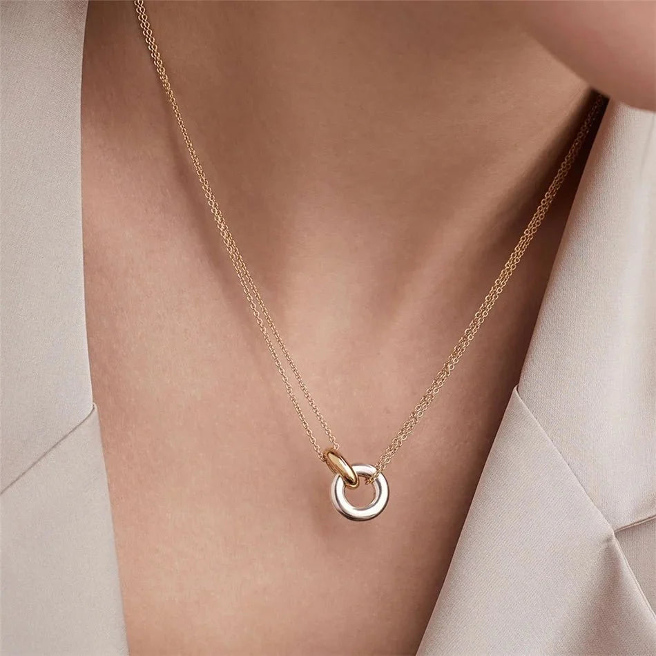 Dainty Circular Layered Love Necklace