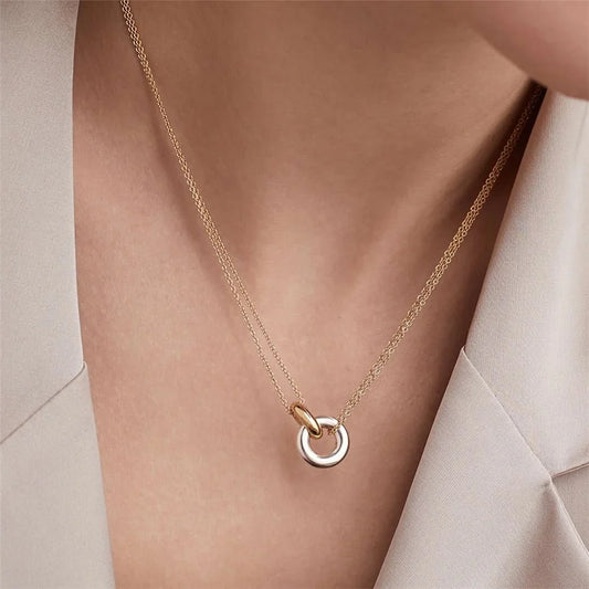 Dainty Circular Layered Love Necklace