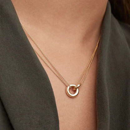 Dainty Circular Layered Love Necklace