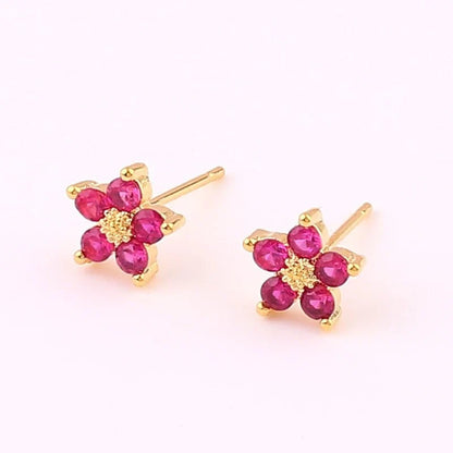 Dainty Diamond Floral Bracelets and Earrings