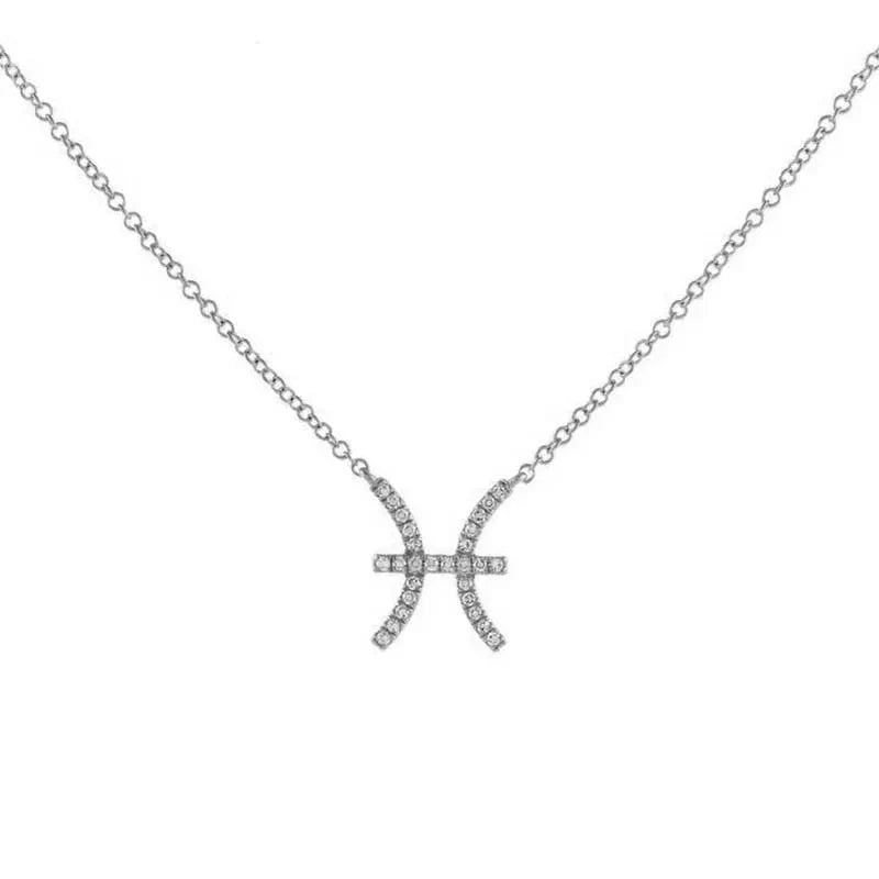 Dainty Diamond Zodiac Sign Necklace