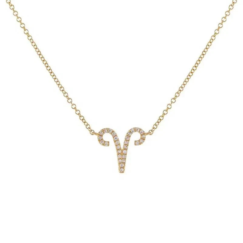 Dainty Diamond Zodiac Sign Necklace
