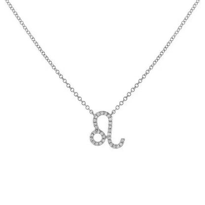 Dainty Diamond Zodiac Sign Necklace