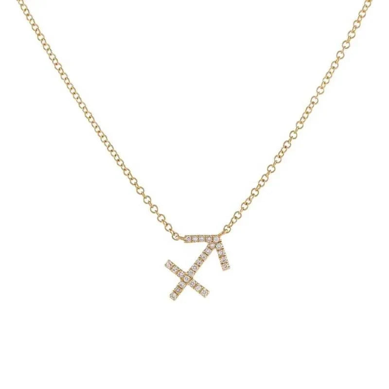 Dainty Diamond Zodiac Sign Necklace