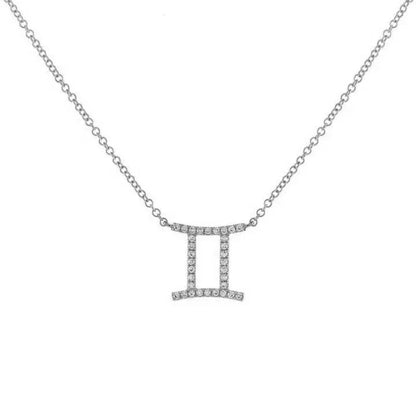 Dainty Diamond Zodiac Sign Necklace