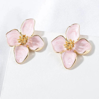 Dainty Floral Hibiscus Earrings