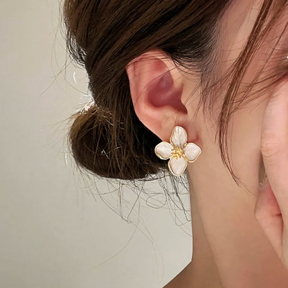 Dainty Floral Hibiscus Earrings